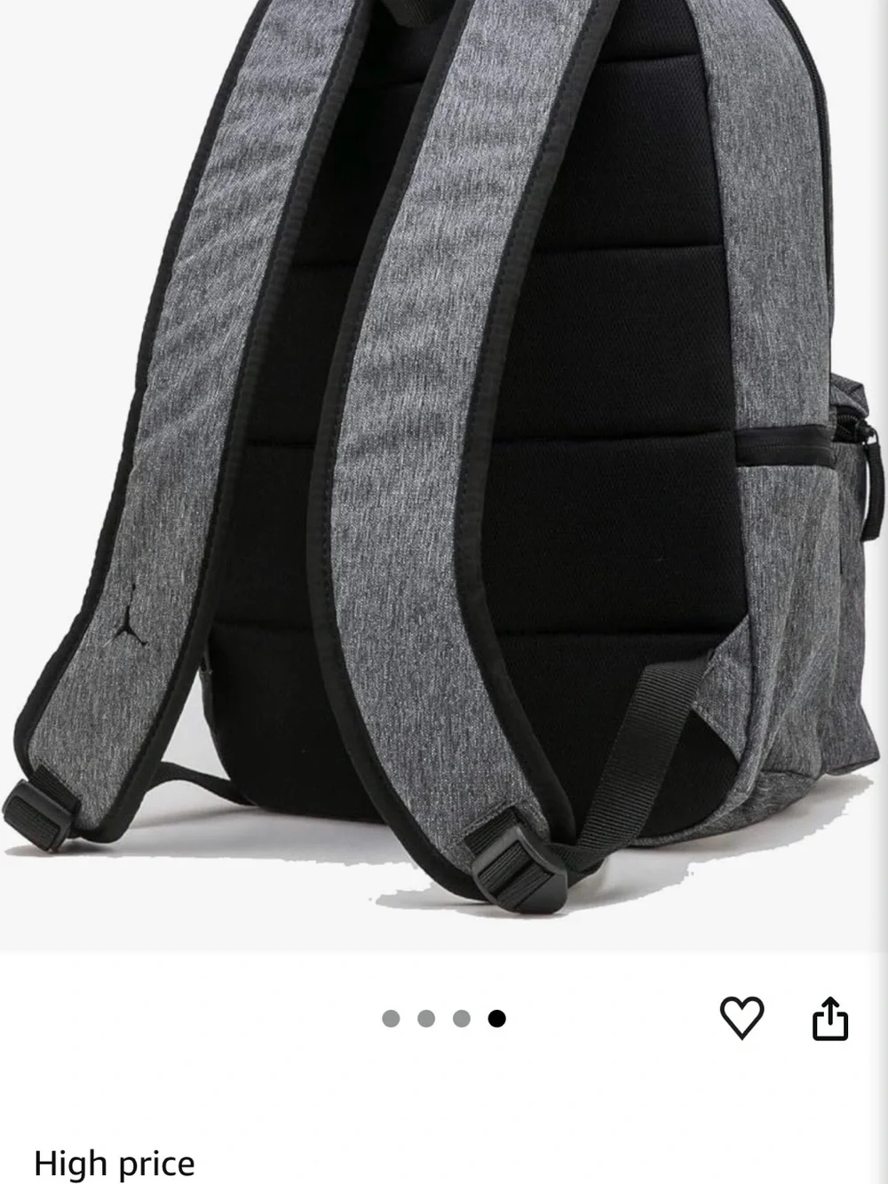 Jordan Grey Backpack with Red Jumpman Accent